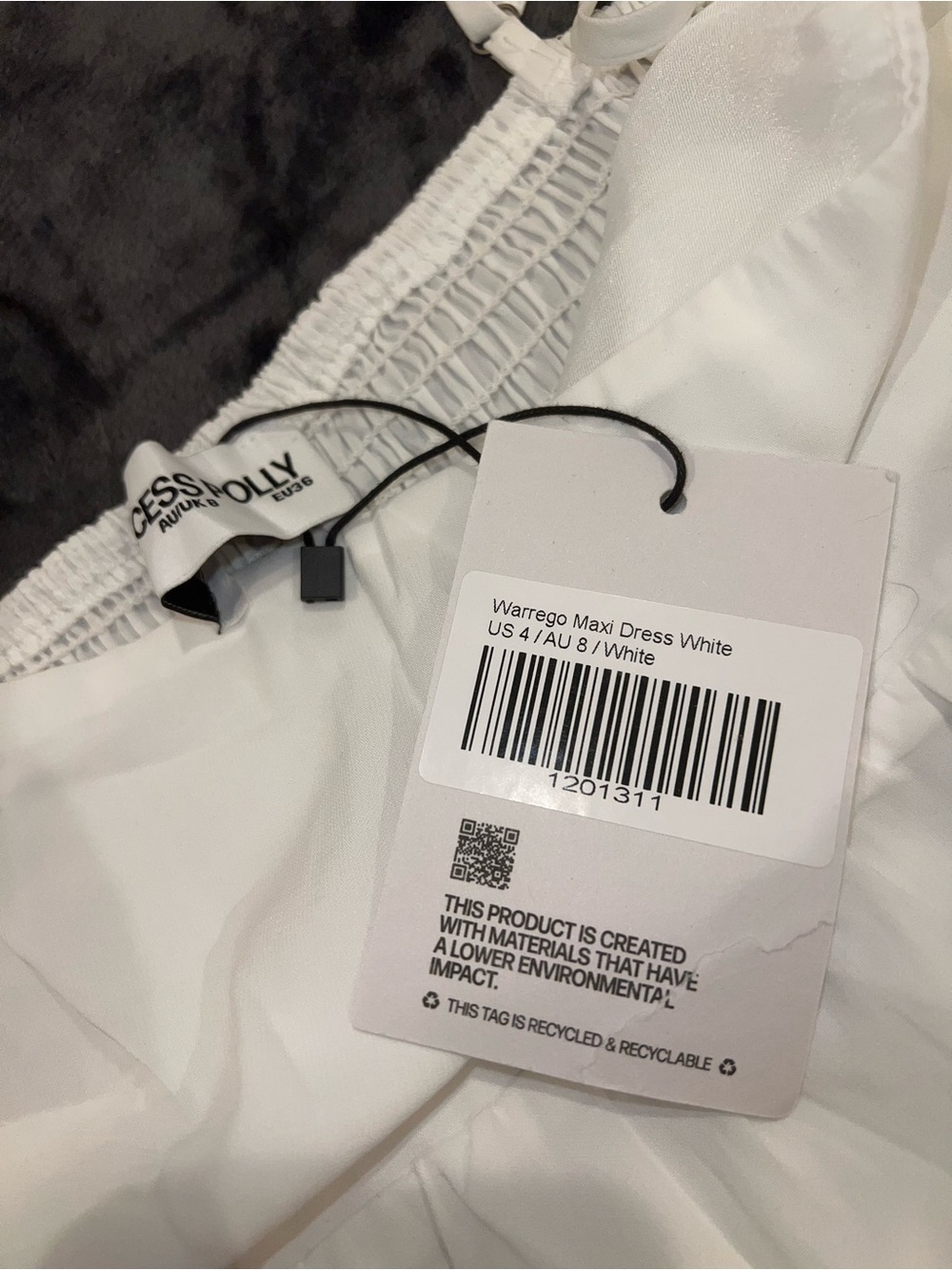 Princess Polly Warrego Maxi Dress in White Size 4 New with tag - Picture 8 of 11